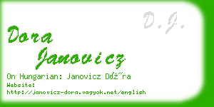 dora janovicz business card